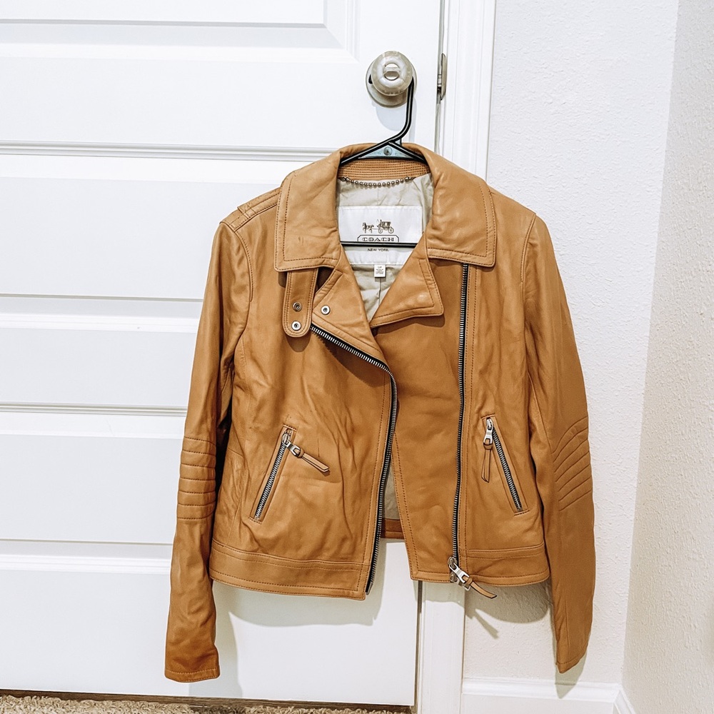 Coach Women’s Leather Jacket Size Small